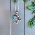 Colgante Luna Agua Marine